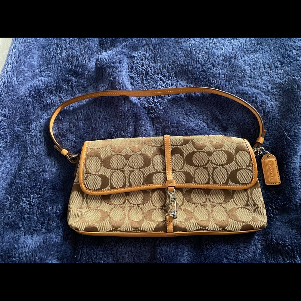 Tan coach handbag